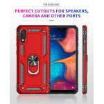 Wholesale Samsung Galaxy A10e Tech Armor Ring Grip Case with Metal Plate (Red)